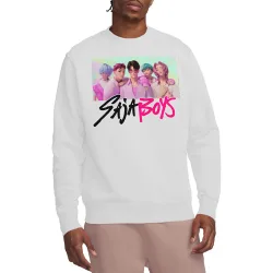 Unisex Adult Saja Boys Photo Frame Sweatshirt (White) - Size 2xl