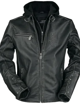 Lederjacke - Thorhammer - M bis 3XL - für Männer - Größe L - schwarz - EMP exklusives Merchandise! - Männer - male - Amon Amarth - FashionsVida