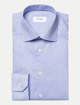 Contemporary-Fit Twill-Hemd Blau 44 - Eton - FashionsVida