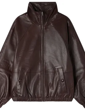 Cazadora con cremallera de mujer oversize con piel de cordero - sandro - FashionsVida