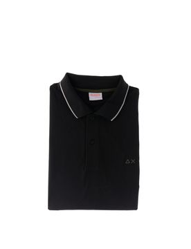 SUN68 Polo in piqué NERO XL