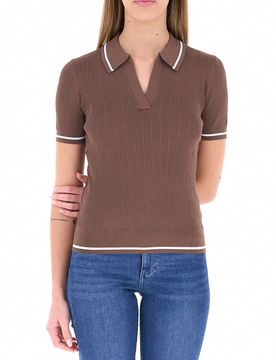 Polo in maglia MARRONE S