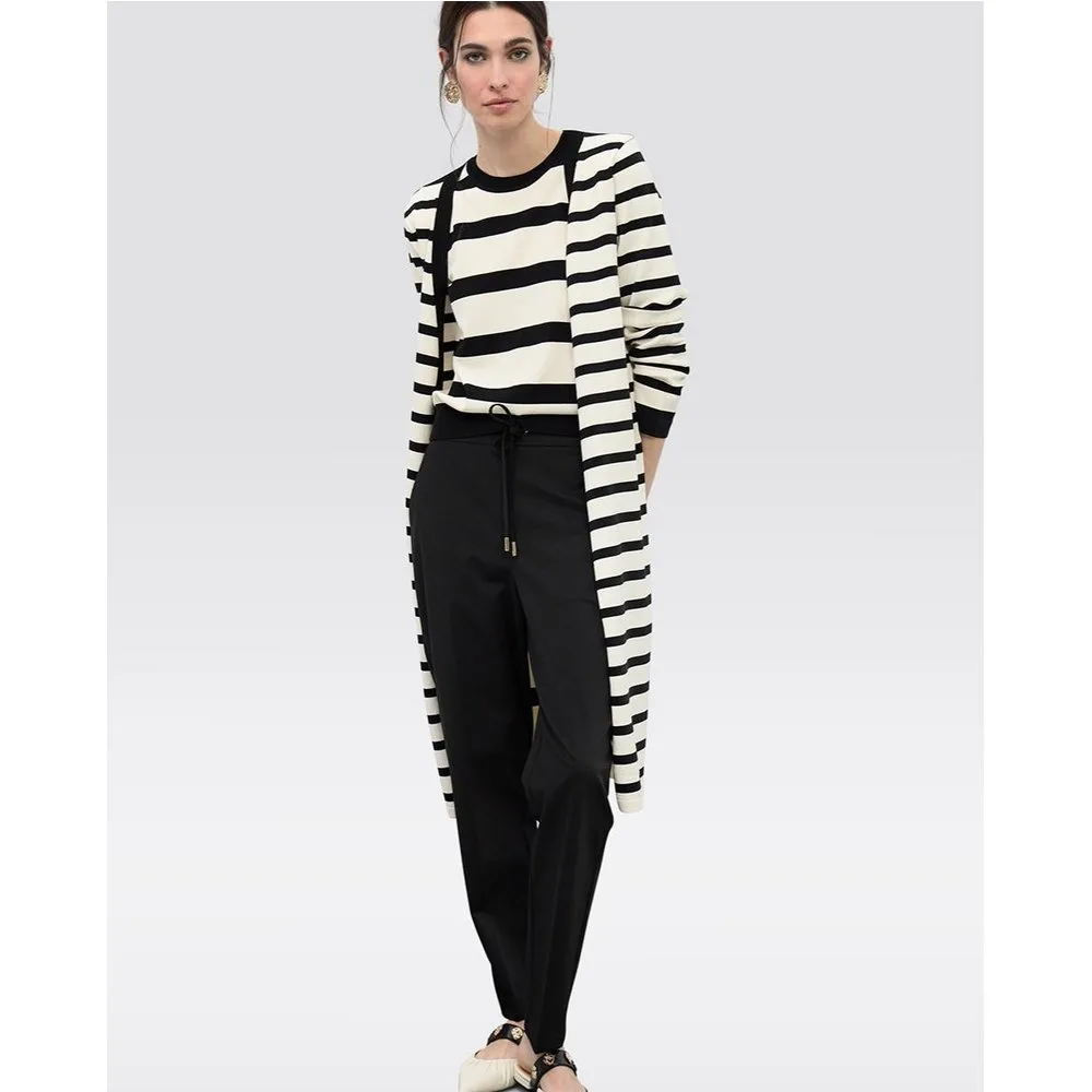 Cárdigan de mujer largo de rayas bicolor - Lola Casademunt - FashionsVida