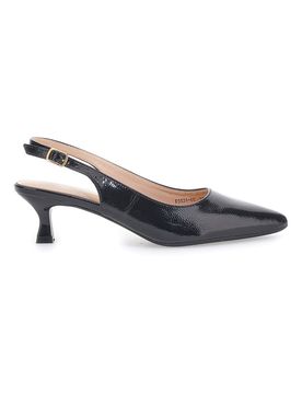 Dècolletè slingback in vernice nera FDS246C 38