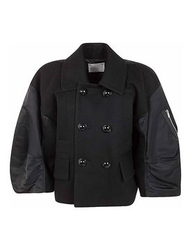 Giacca in twill di lana melton