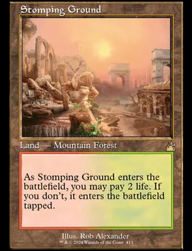 Stomping Ground (Retro Frame) Ravnica Remastered - Magic: The Gathering - FashionsVida