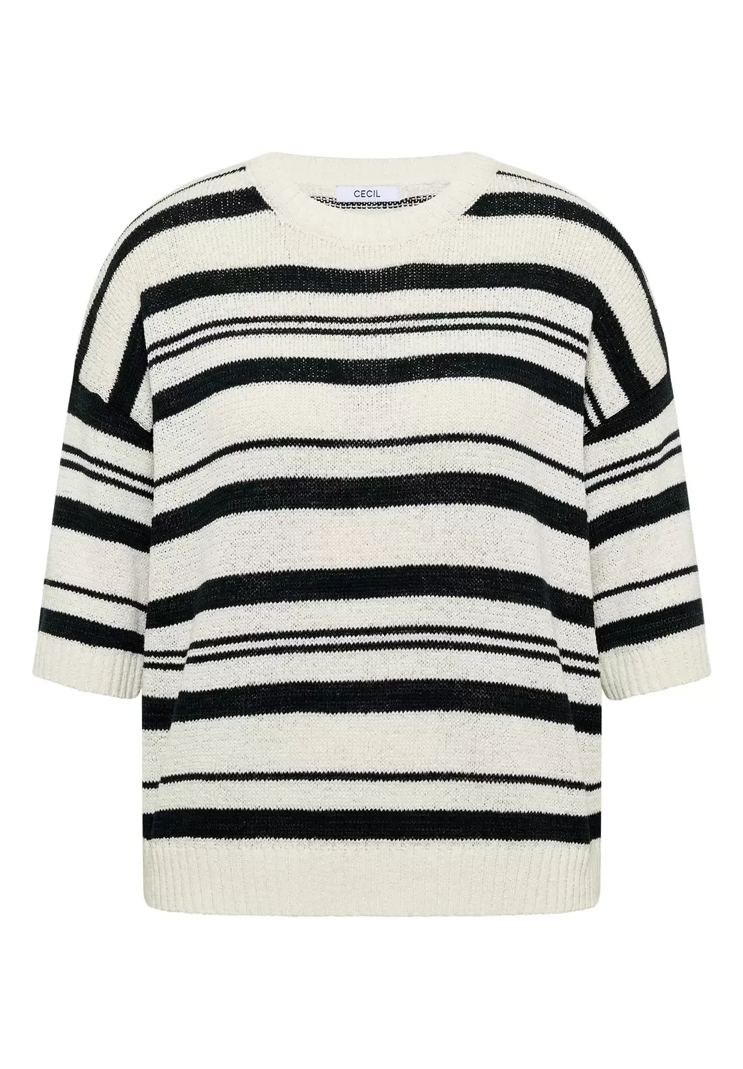 Striped Tapeyarn Pullover female - L - FashionsVida