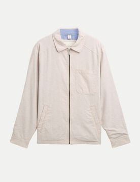 Jacke mit Kragen Beige XL