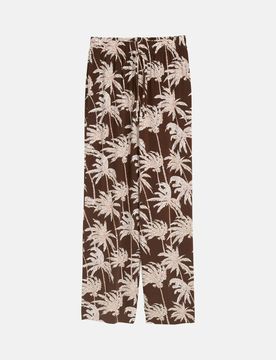 Wide-Leg Palazzo Hose Braun M