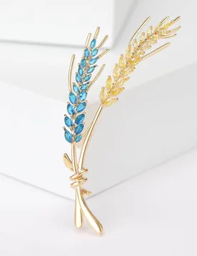 K Gold Plated Wheat Brooches for Women Unisex Classical 5-color Plant Pins Office Party Friend Gifts Accessories - Aliexpress - FashionsVida