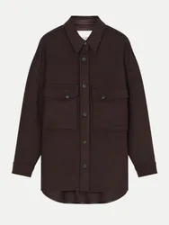 Closed Oversized Hemdjacke Braun XS