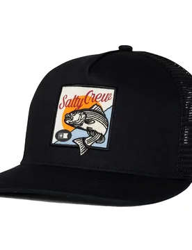 Casquette De Camionneur Striper Black One Size - Salty Crew - FashionsVida