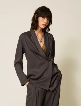 Twinset Blazer en satin - TWINSET - FashionsVida