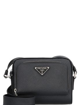 Classic Messenger Handbag with Logo - 19 cm