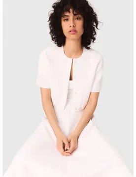 Cárdigan de mujer corto con detalles trenzados - Maje - FashionsVida