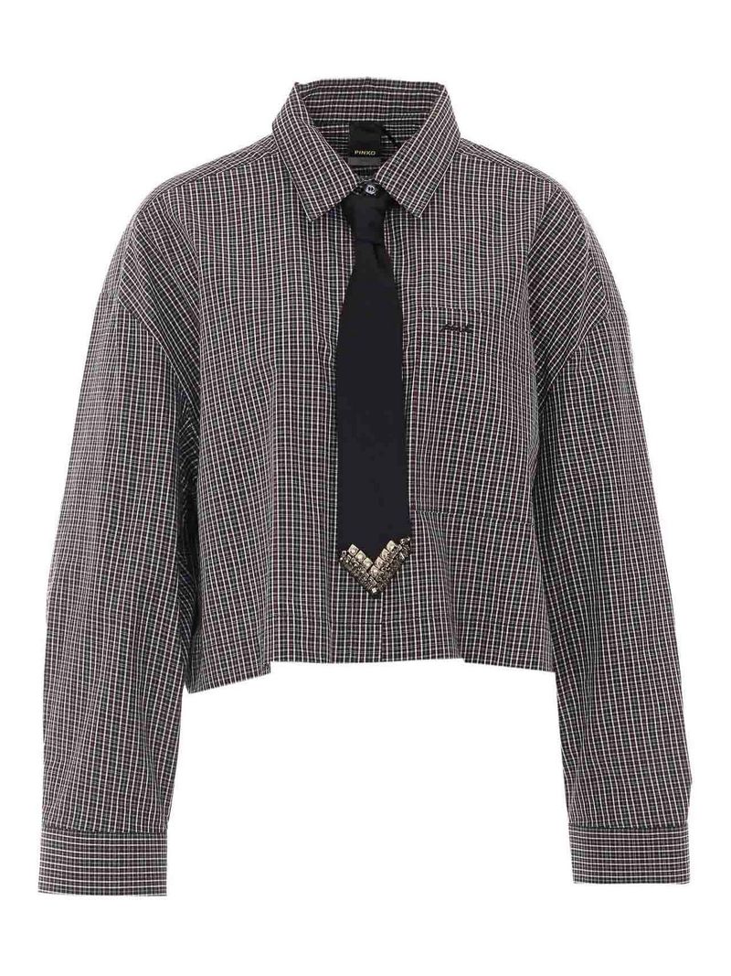 Camicia a quadri multicolor
