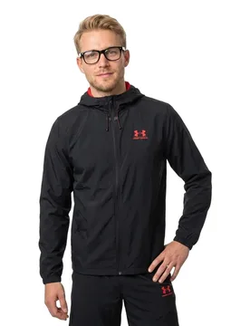Veste Tech Sport Woven Black / Racer Red L - Under armour - FashionsVida