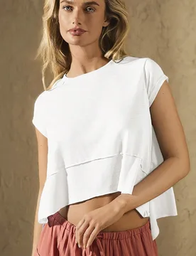 Camiseta básica deportiva de verano para exteriores con jersey - Shein - FashionsVida