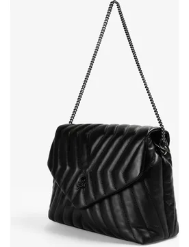 Bolso de hombro de piel acolchado con cierre de solapa e imán - Scalpers - FashionsVida