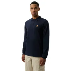Mens Luca Polo Shirt (Navy) Cotton - Size Medium