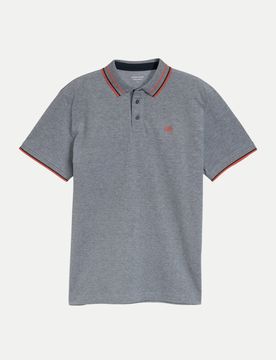 Poloshirt mit Regular-Fit Grau 3XL