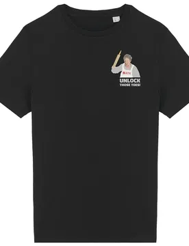 T-shirt à Manches Courtes Unlock Those Toes Black M ,Femme