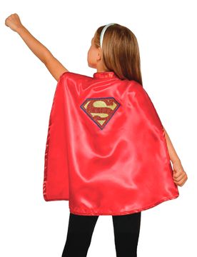 Supergirl-Umhang und Haarreif für Mädchen Accessoire-Set Super Hero Girls rot-blau - female
