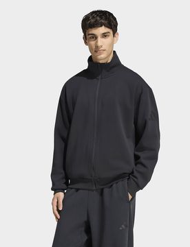 Mens Soft Lux Track Top - Nero, nero nero Uomo taglia L