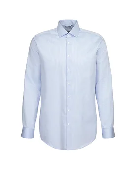 Chemise coupe régulière bleu clair 41 - Seidensticker - FashionsVida