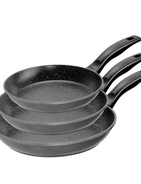 STONELINE Pfannen-Set 3-teilig 20/24/28 cm ohne Deckel