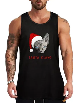 Santa cat Tank Top Solid Color Basic Tank Top Regular Fit Casual Wear - Aliexpress - FashionsVida