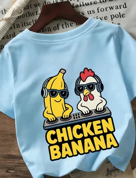 Camiseta de cuello redondo de manga corta con estampado gráfico informal para niño, top de verano - Shein - FashionsVida