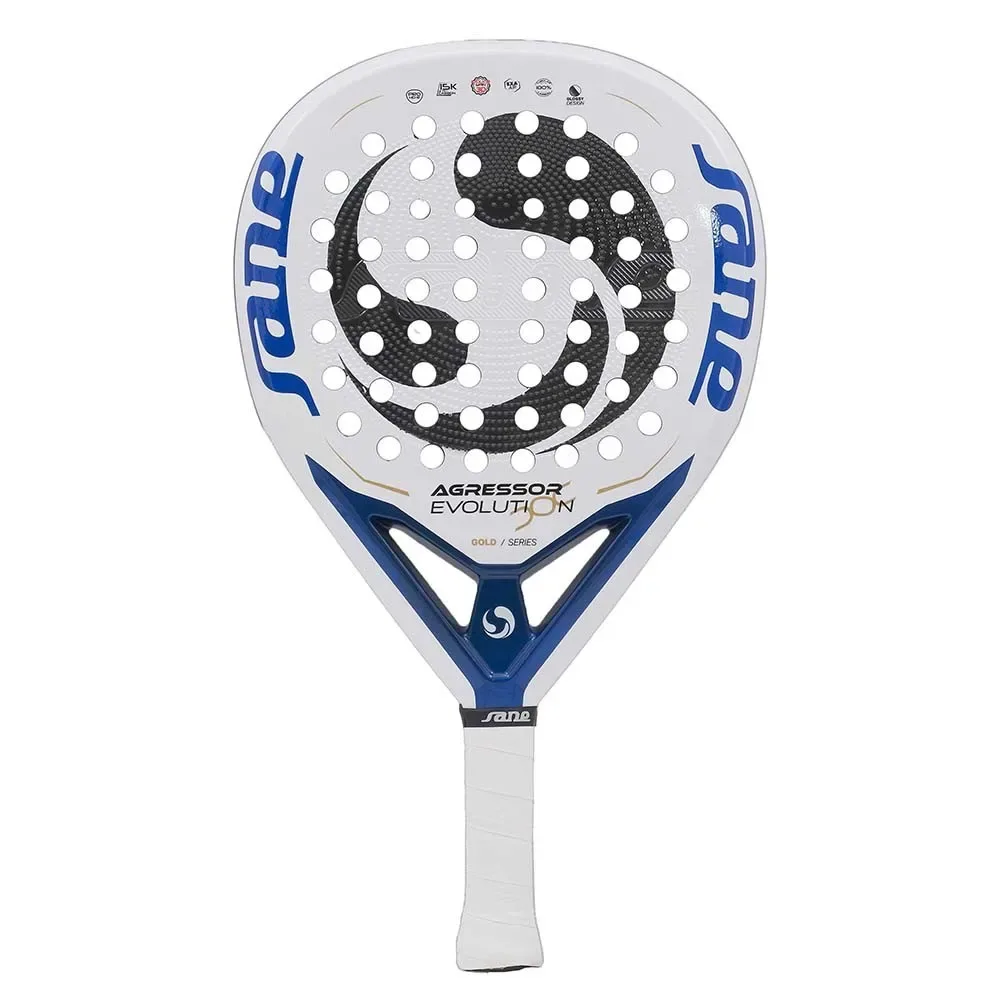 Agressor Evolution Gold Series Padel Racket White One Size - Sane Padel - FashionsVida
