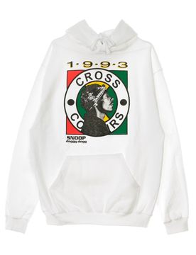 Felpa Cappuccio Uomo Snoop Dogg White
