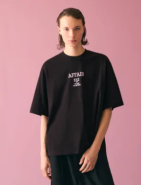 T-Shirt Imprimé Coupe Boxy Xs Noir - Bershka - FashionsVida