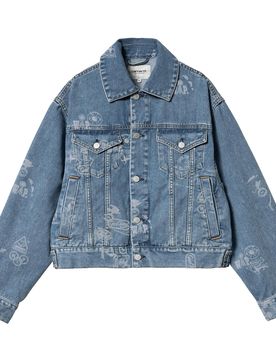 Stamp Jacket Blue Bleached M Damen