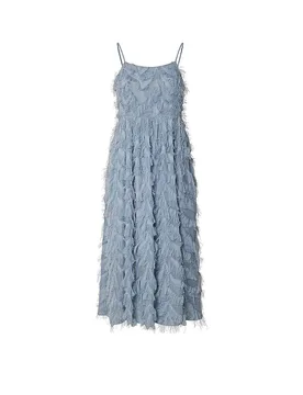 Midikleid SLFMYLIN bleu clair 42 - Selected Femme - FashionsVida