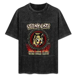 Stray cats band rockabilly T-Shirt Daily Wear Print T-Shirt