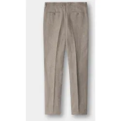 Pantalón hopsack delave de lino