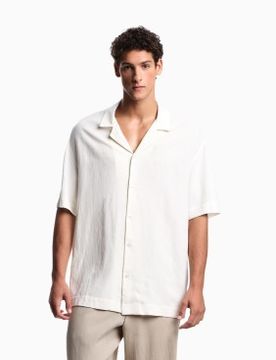 Para hombre. EM000593_AF20590 Camisa Beach (L), Casual, Lino, Viscosa, Manga corta