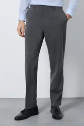 Mid Grey Tailored Fit Essential Suit Trousers - Mid Grey - Size: 34R