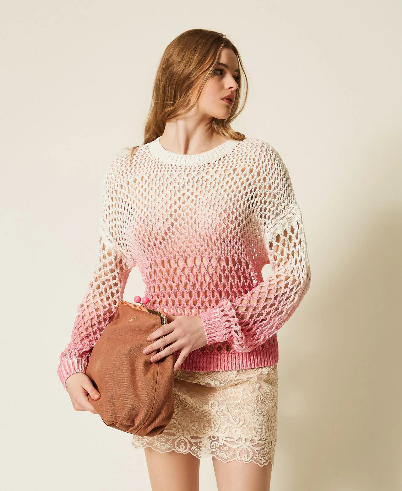 Pull MYFO en filet avec imprimé dégradé - Actitude by Twinset - FashionsVida