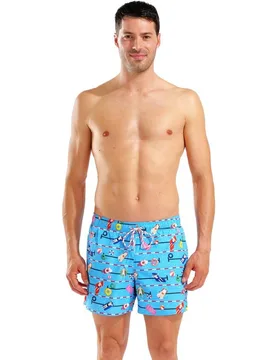 Bañador corto de hombre Water Prints - Arena - FashionsVida