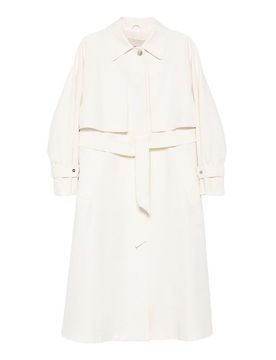 Trench impermeabile avorio con cintura