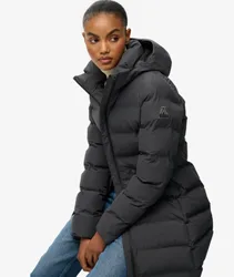 Superdry Damen City Mid Steppjacke Dark Grey - Größe: 42