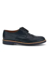 Scarpe stringate blu in pelle 8023 41