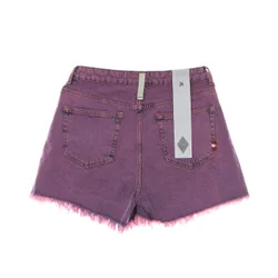 Jeans Corto Donna Short Ivy Denim Overdye Lilla