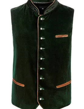 Trachtenweste Ricardo (tanne, Gr. 64) von Classics für Herren, Oberteile, 100% Baumwolle - Stockerpoint - FashionsVida