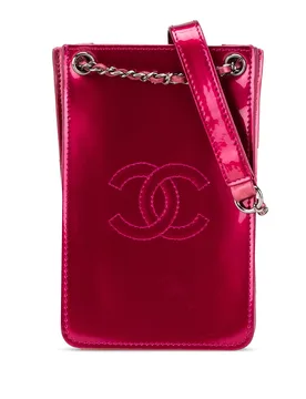 CC Patent Phone Holder Crossbody - Chanel - FashionsVida