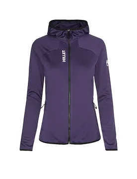 Giacca in pile da donna Lokka 3 con cappuccio viola L - Millet - FashionsVida